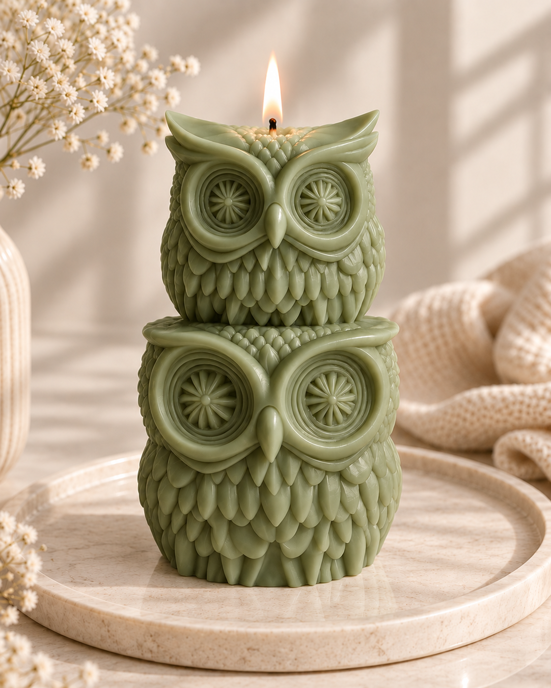 Whimsical Sculptural Decorative Soy Wax Candle