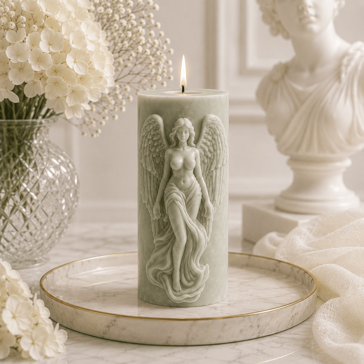 Serene Bloom Floral Luxury Soy Wax Candle - Vyomas Decor