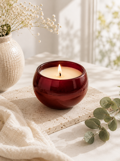 Velvet Merlot Wine Inspired Soy Wax Candle