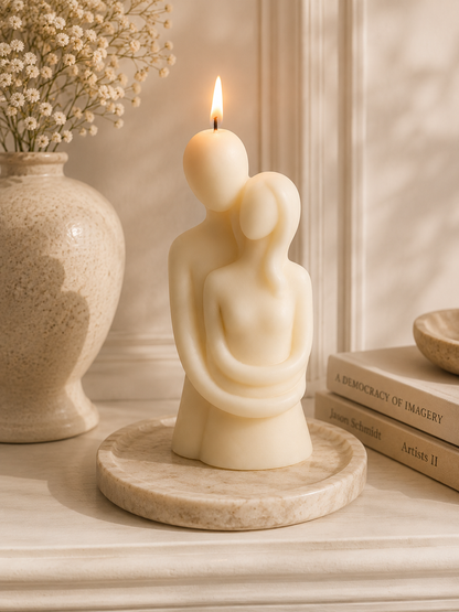 Eternal Flame Couple Romantic Sculptural Soy Wax Candle
