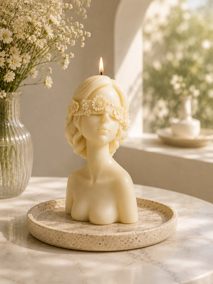 Veiled Lady Luxury Sculptural Soy Wax Candle