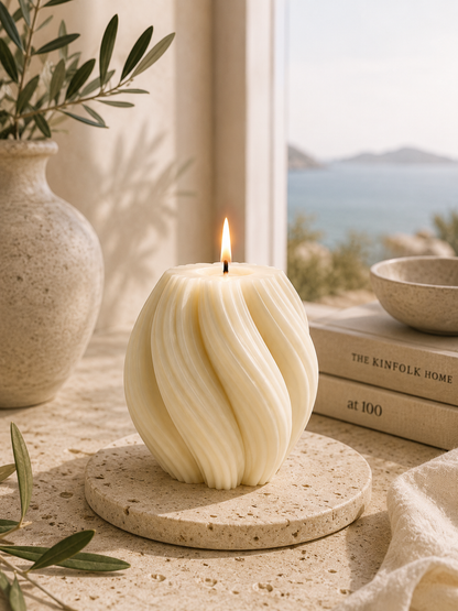 Raindrop Elegance Luxury Sculptural Soy Wax Candle