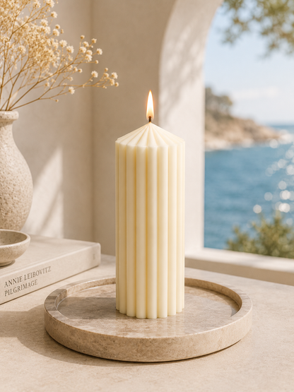 Sleek Alabaster Luxury Decorative Soy Wax Candle