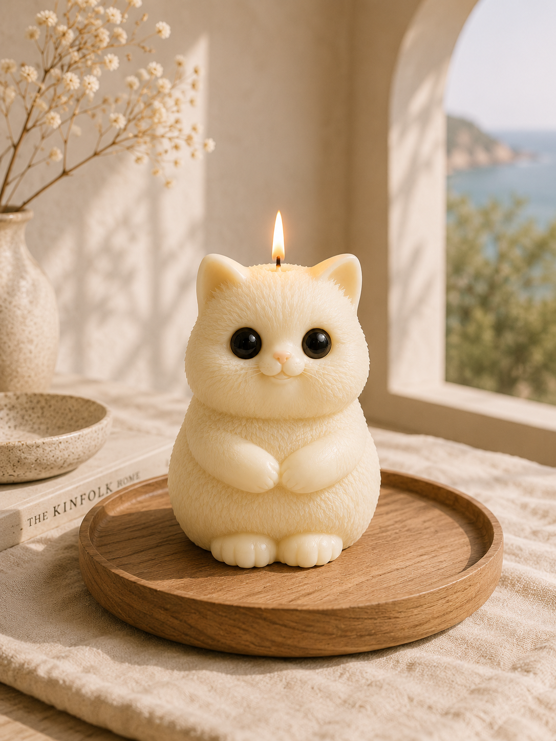 Meow Muse Cat Sculptural Soy Wax Candle