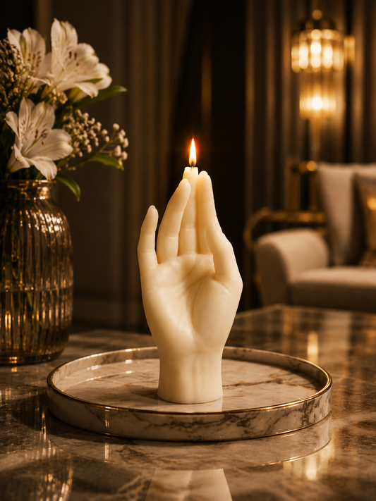 Grace Hand Sculptural Soy Wax Home Decor Candle