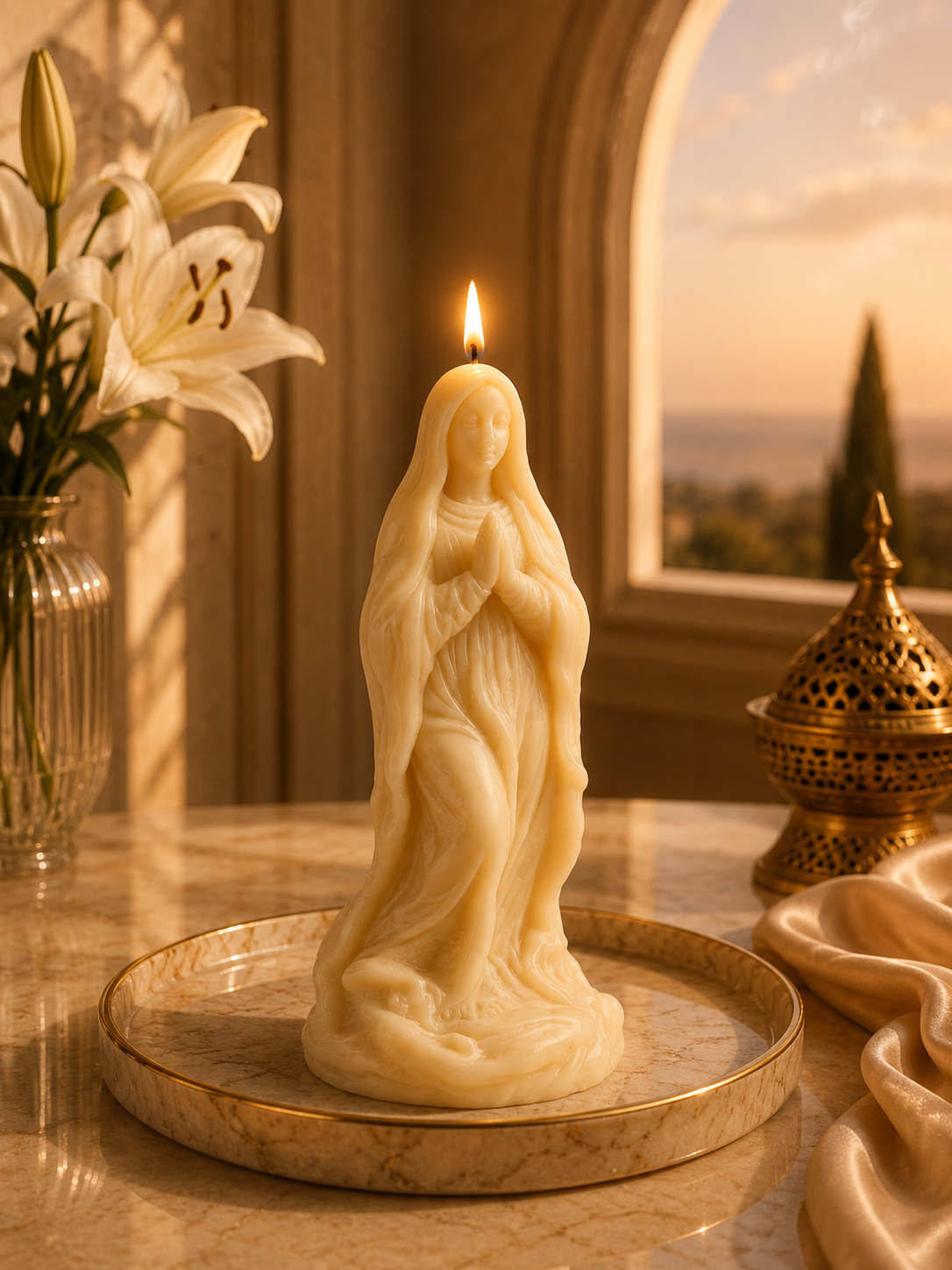 Harmony Embrace Couple Sculptural Soy Wax Candle