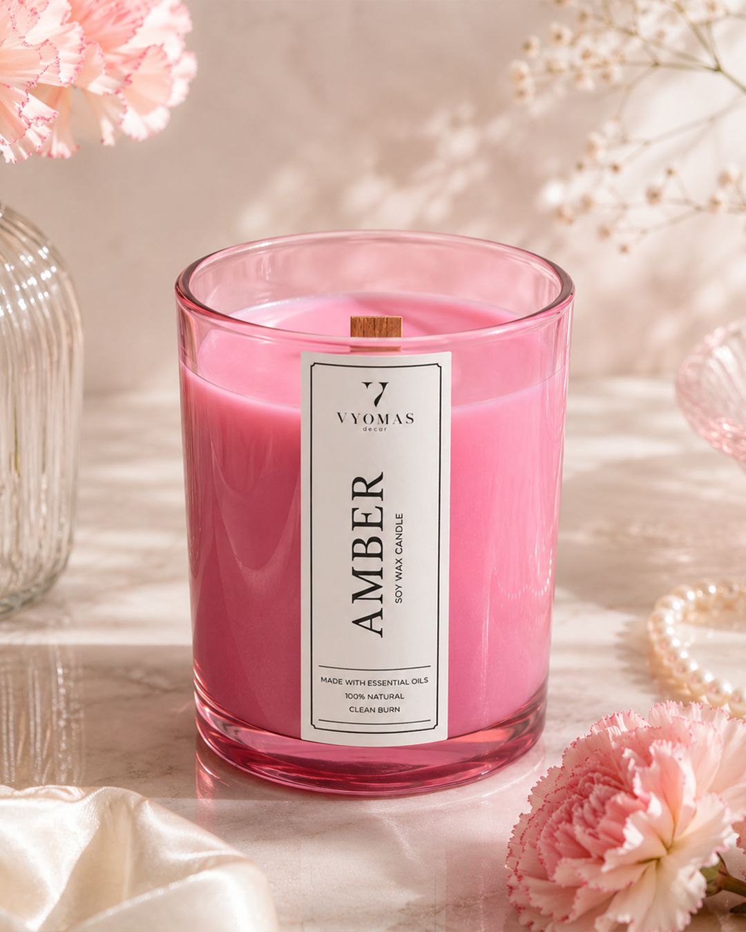 Velvet Glow Luxury Soy Wax Candle | Premium Scented Jar Candle