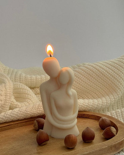 Eternal Flame Couple Romantic Sculptural Soy Wax Candle