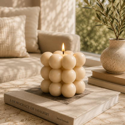 Bubble & Burn Sculptural Soy Wax Decorative Candle