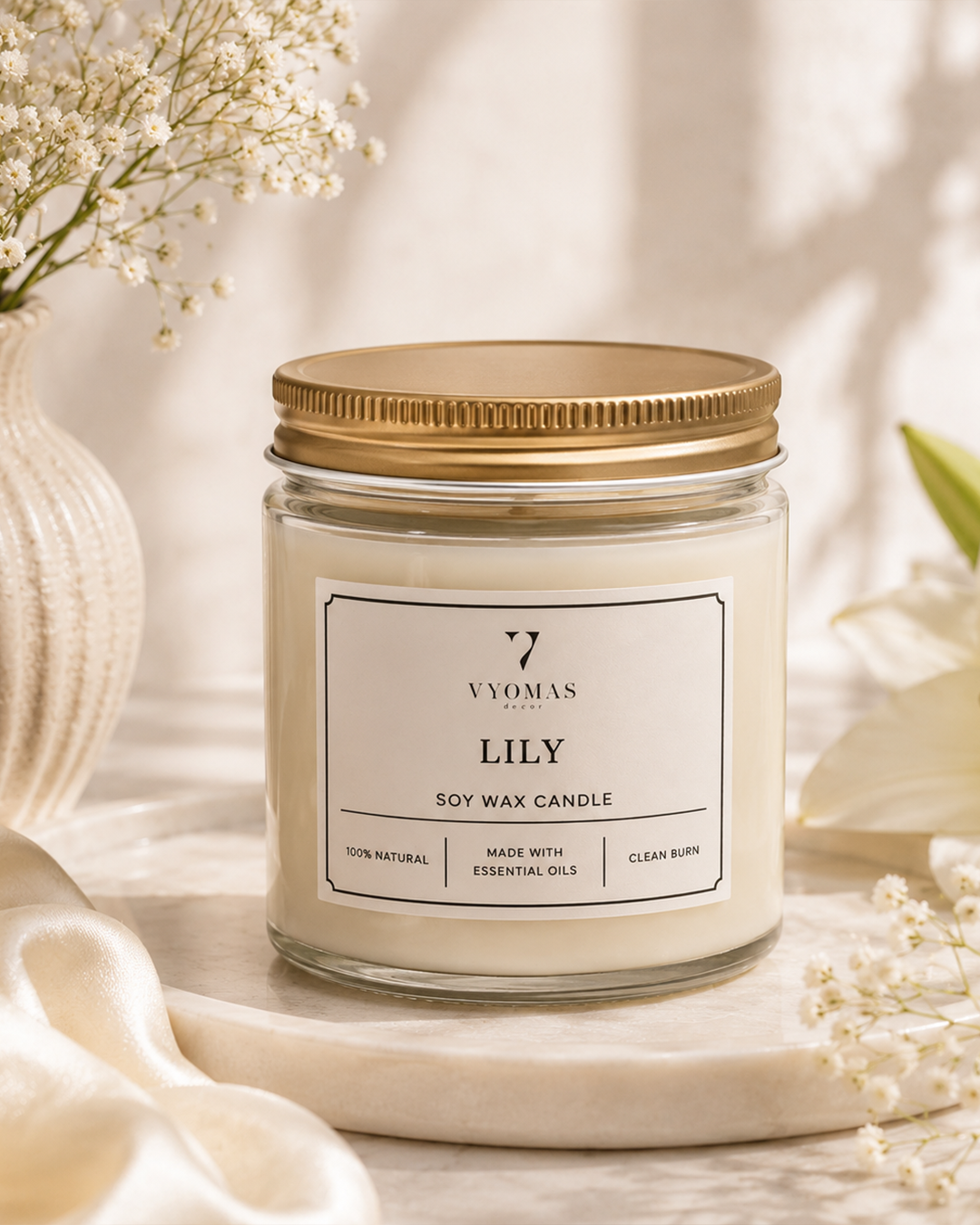 Calm Aromatherapy Soy Wax Candle