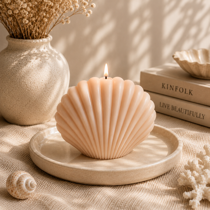 Calm Shell Coastal Decorative Soy Wax Candle
