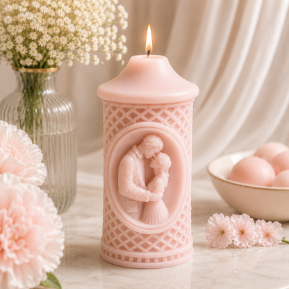 Eternal Embrace Cameo Luxury Sculptural Soy Wax Candle