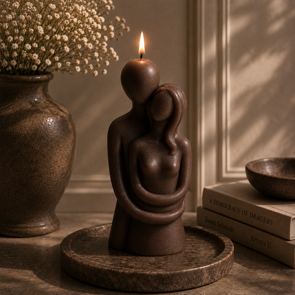 Eternal Flame Couple Romantic Sculptural Soy Wax Candle