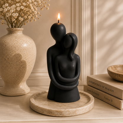 Eternal Flame Couple Romantic Sculptural Soy Wax Candle