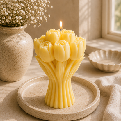 Floret Flame Floral Decorative Soy Wax Candle