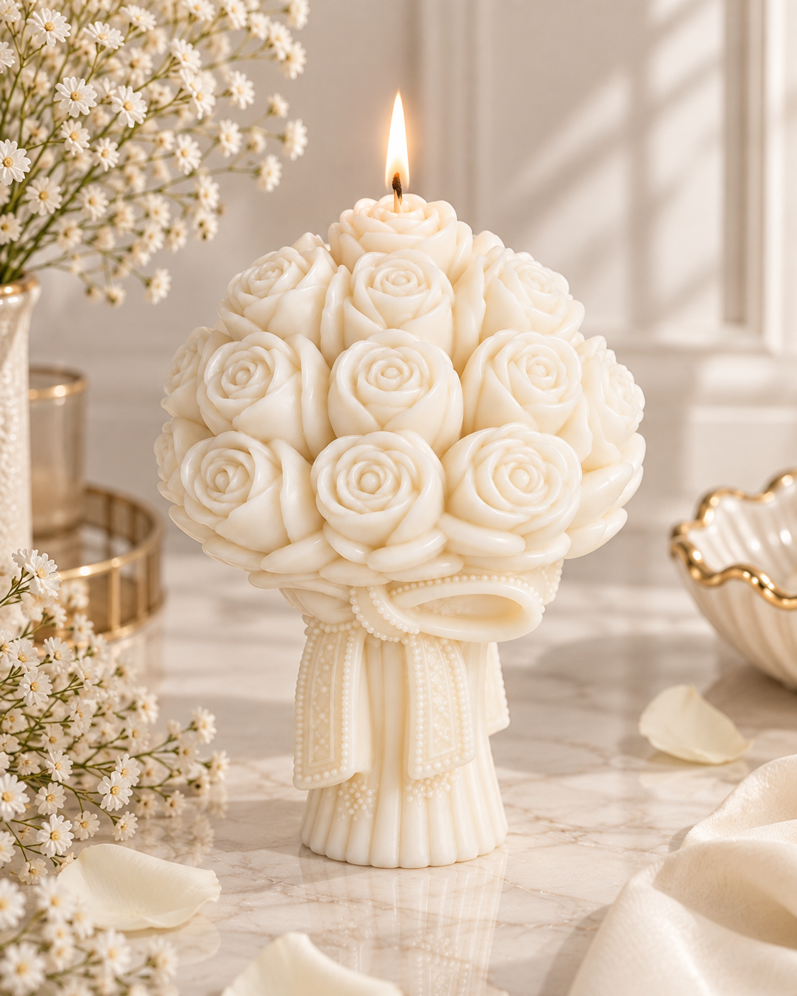 Floret Flame Floral Decorative Soy Wax Candle