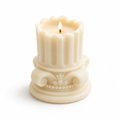 Frosted Fondant Luxury Soy Wax Pillar Candle
