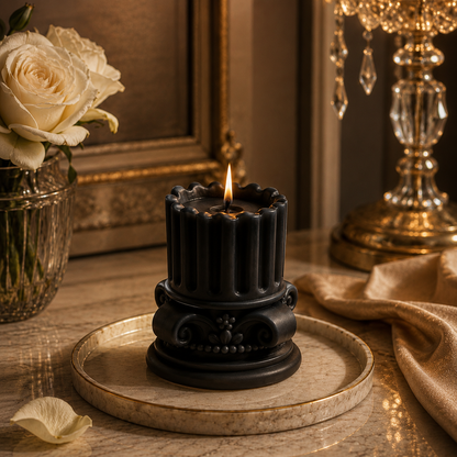 Frosted Fondant Luxury Soy Wax Pillar Candle
