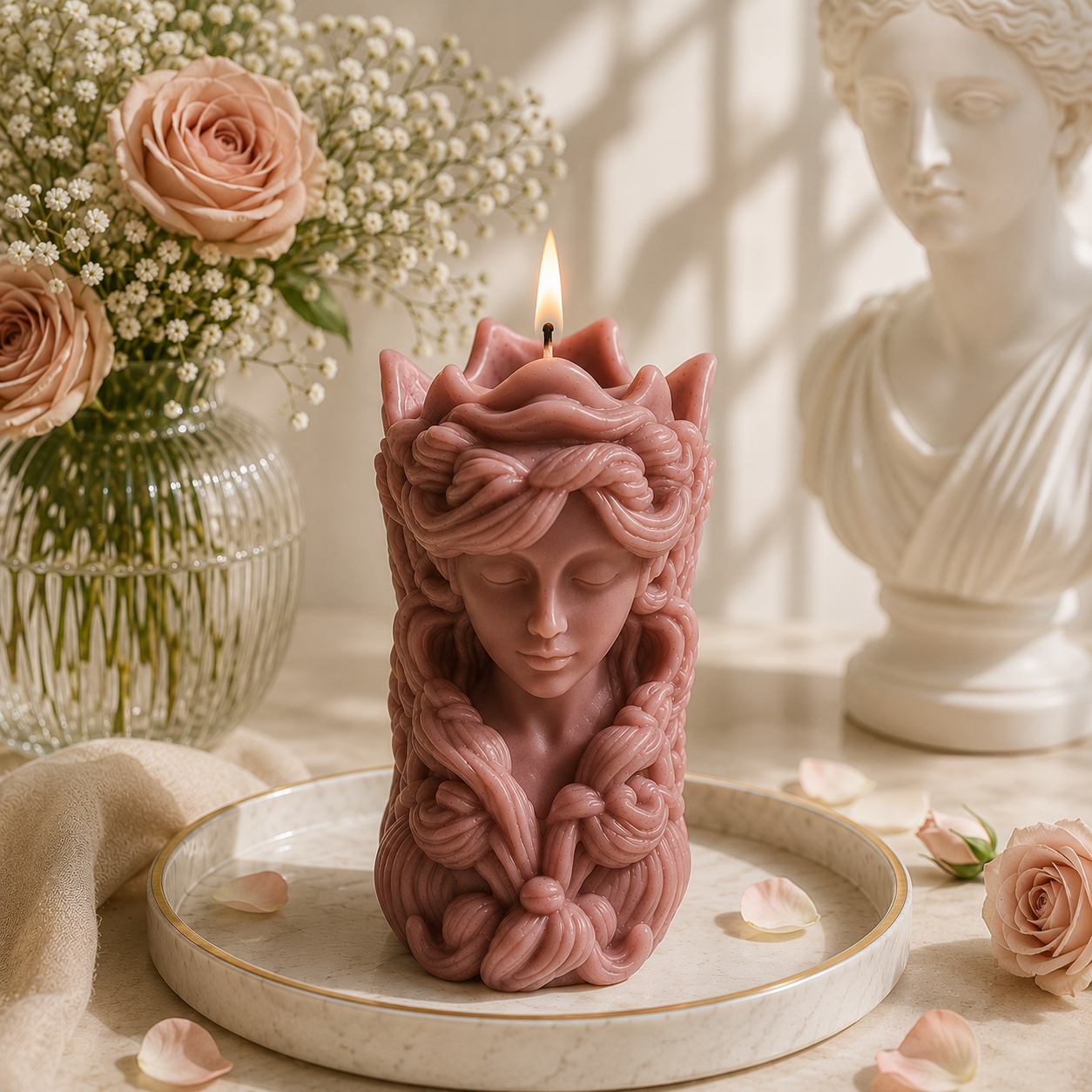 Goddess Aurora Luxury Sculptural Soy Wax Candle