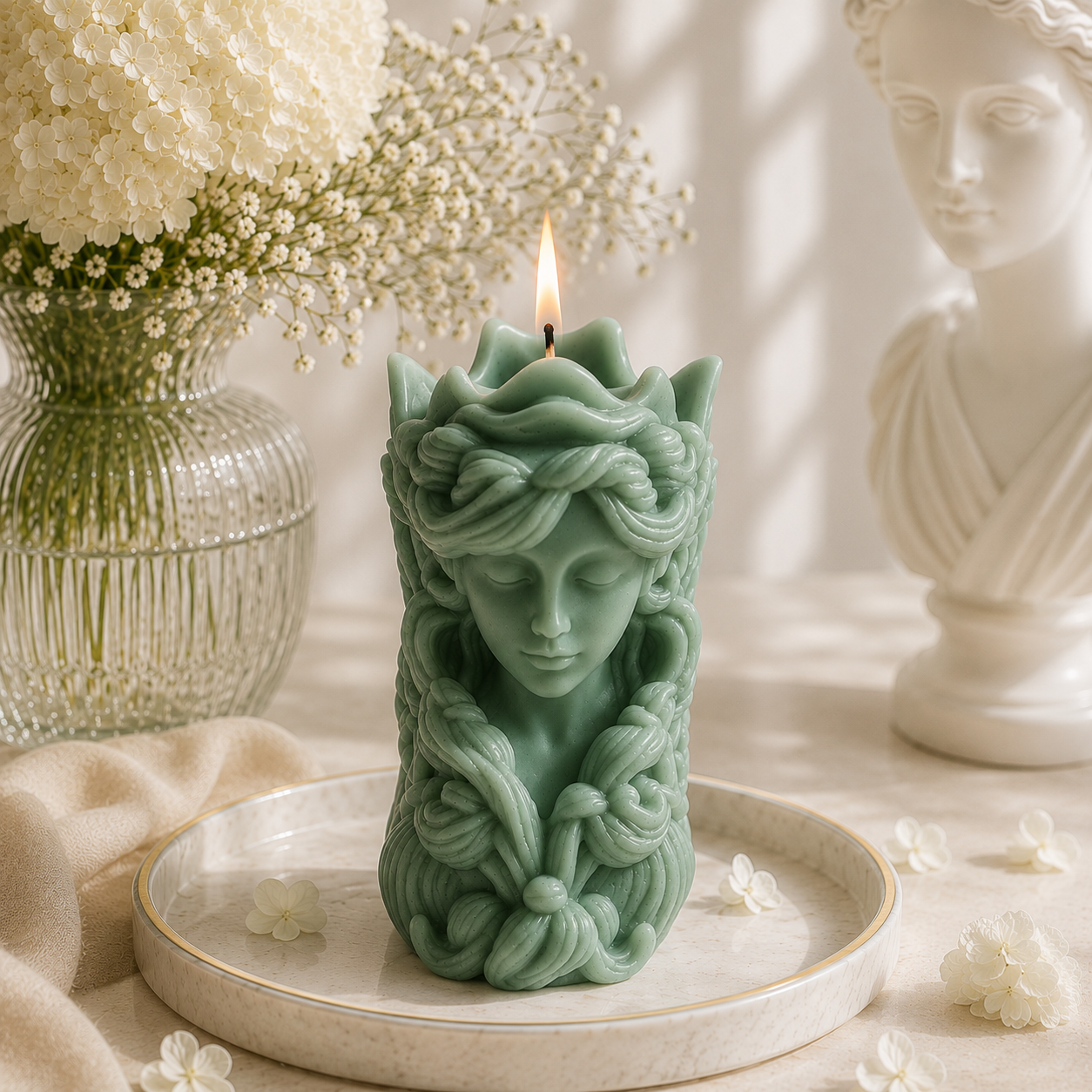 Goddess Aurora Luxury Sculptural Soy Wax Candle