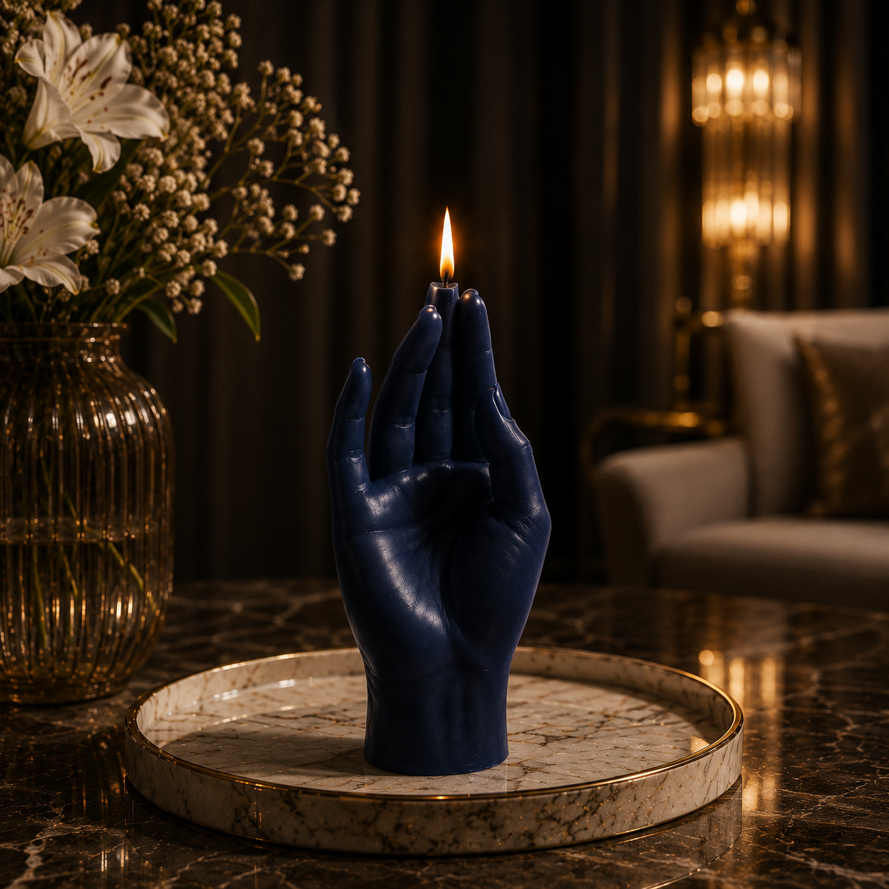 Grace Hand Sculptural Soy Wax Home Decor Candle