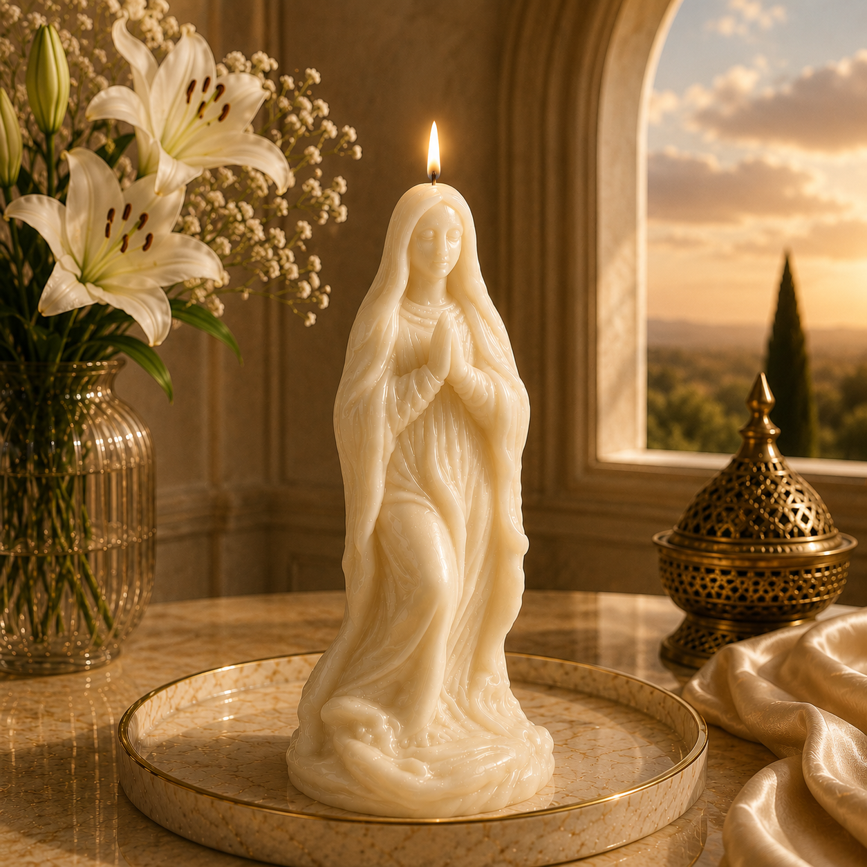 Harmony Embrace Couple Sculptural Soy Wax Candle