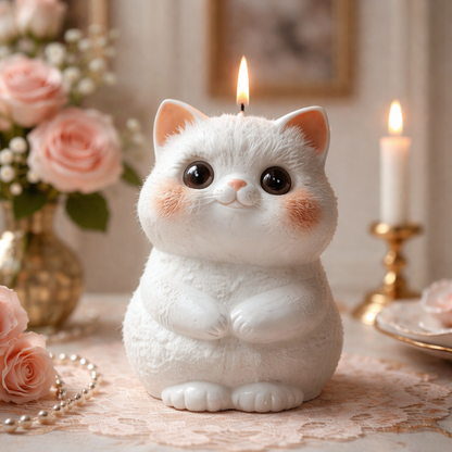Meow Muse Cat Sculptural Soy Wax Candle