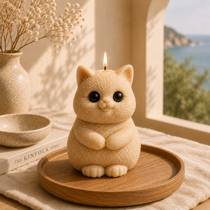 Meow Muse Cat Sculptural Soy Wax Candle