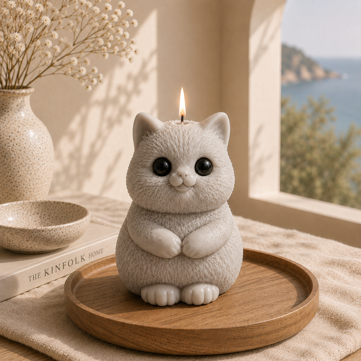 Meow Muse Cat Sculptural Soy Wax Candle