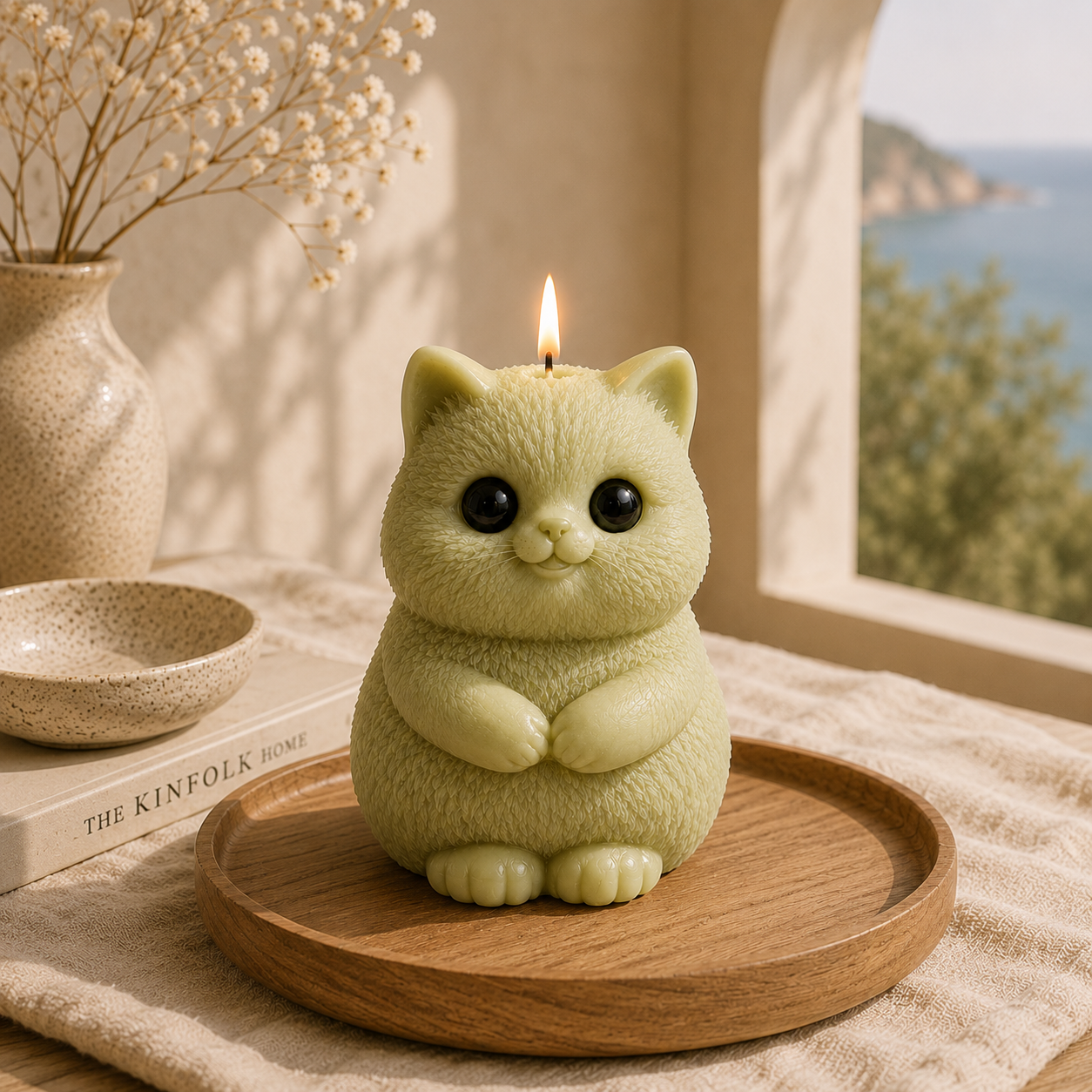 Meow Muse Cat Sculptural Soy Wax Candle