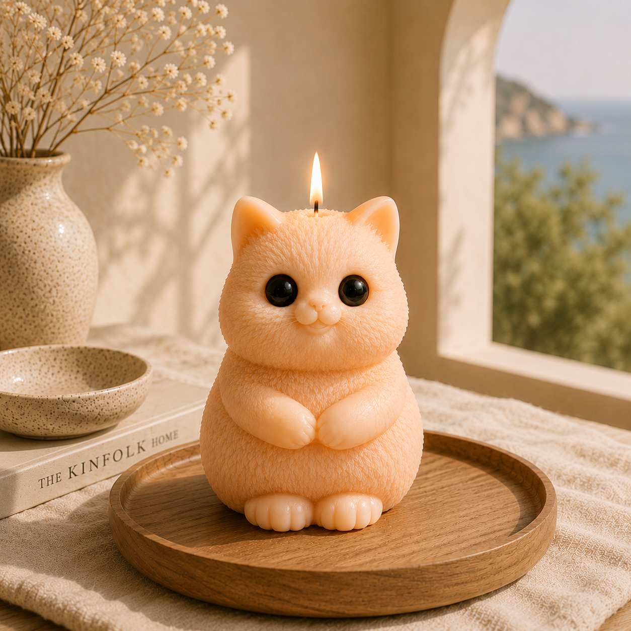 Meow Muse Cat Sculptural Soy Wax Candle