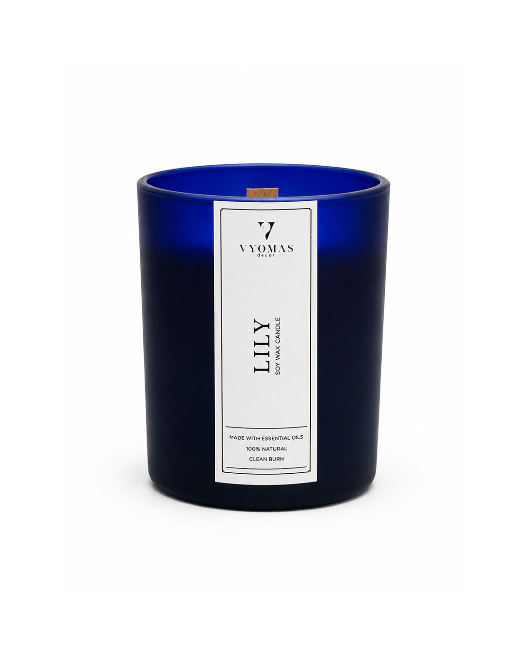 Midnight Lily Luxury Soy Wax Candle white Vyomas Decor
