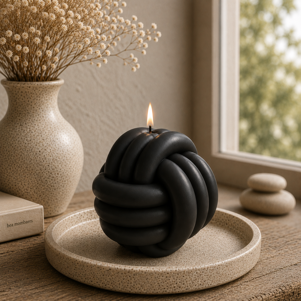 Nautical Knot Sculptural Soy Wax Decorative Candle