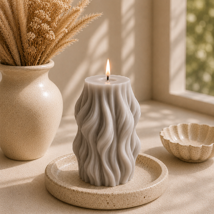 Ocean Swirl Wave Luxury Candle