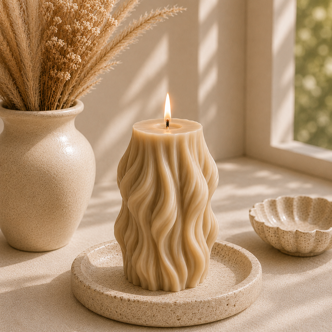 Ocean Swirl Wave Luxury Candle