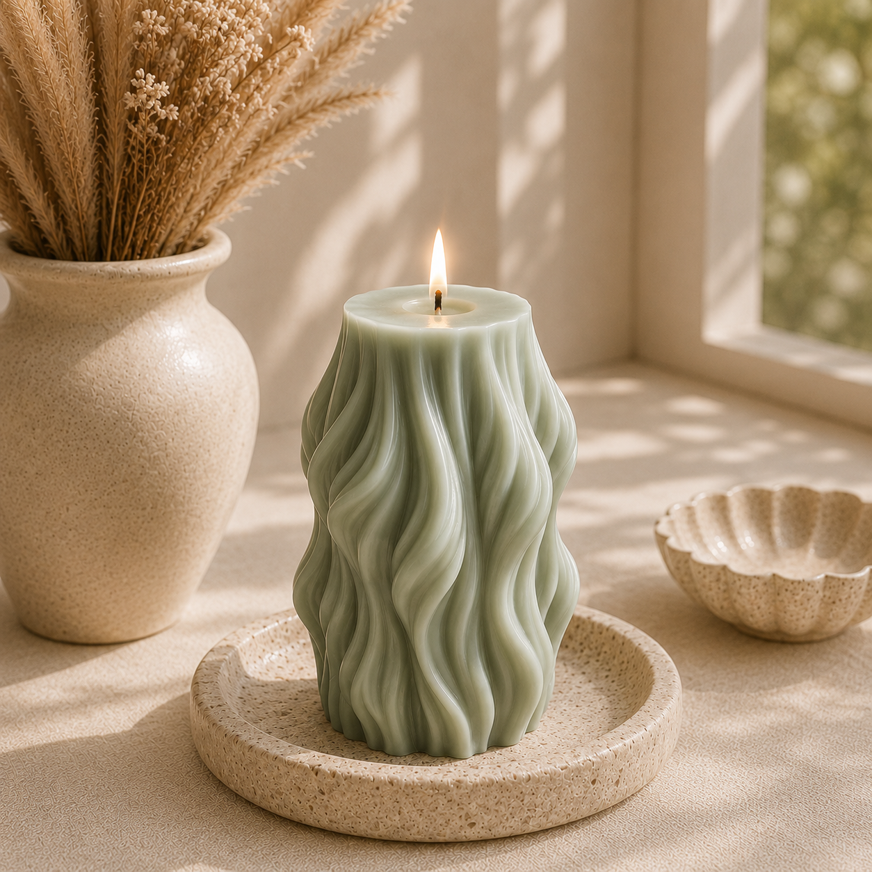 Ocean Swirl Wave Luxury Candle