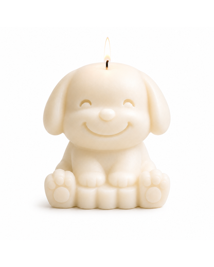 Paw & Glow — Cute Puppy Sculptural Candle