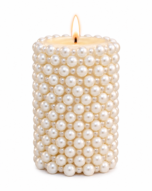Pearl Luxury Decorative Soy Wax Pillar Candle