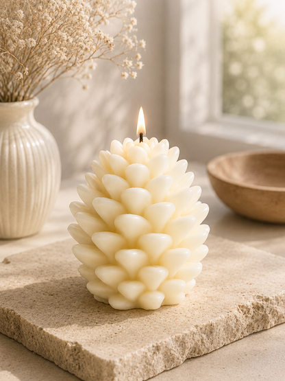 Pine cone candle 