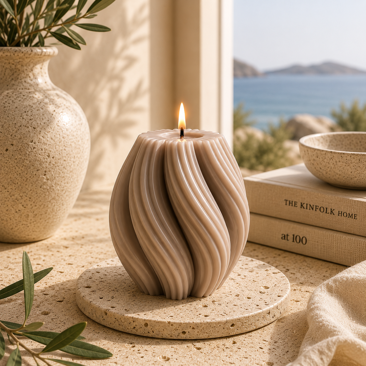 Raindrop Elegance Luxury Sculptural Soy Wax Candle