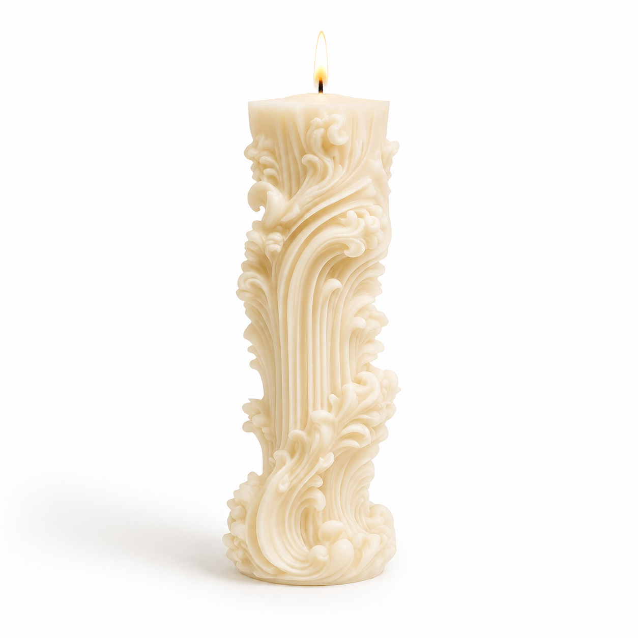 Roman Marble Luxury Decorative Soy Wax Pillar Candle