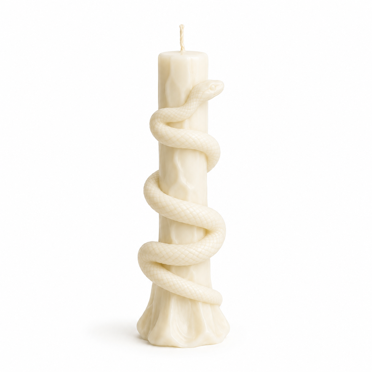 Serpent Sculptural Luxury Soy Wax Pillar Candle