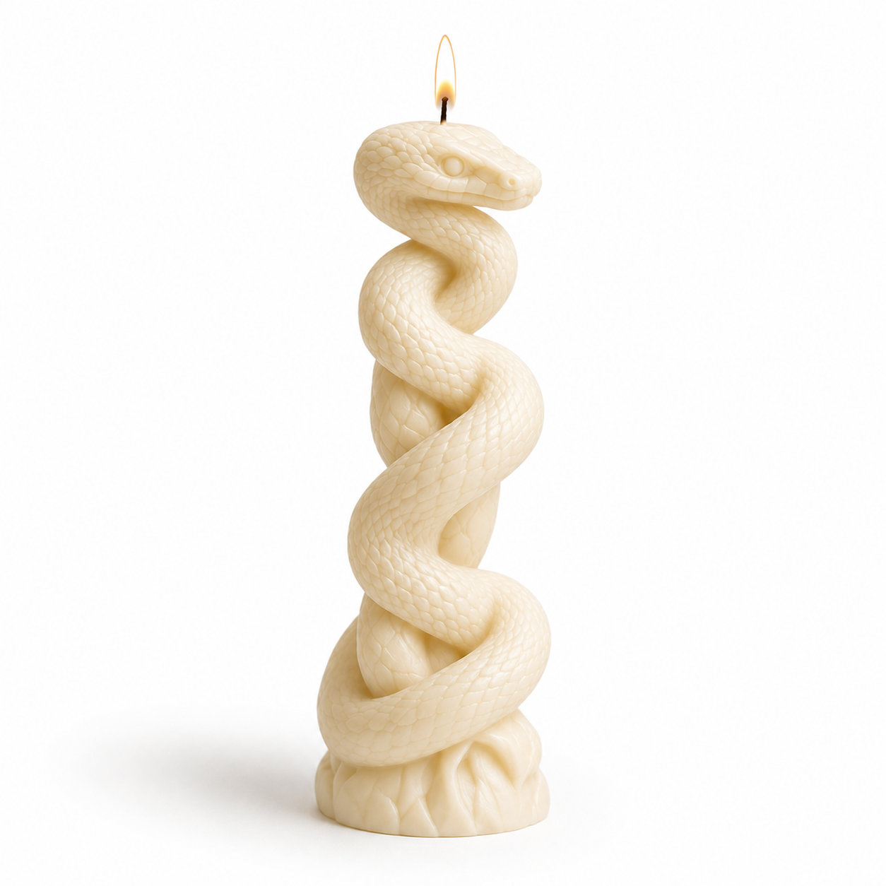 Snake Sculptural Soy Wax Pillar Candle