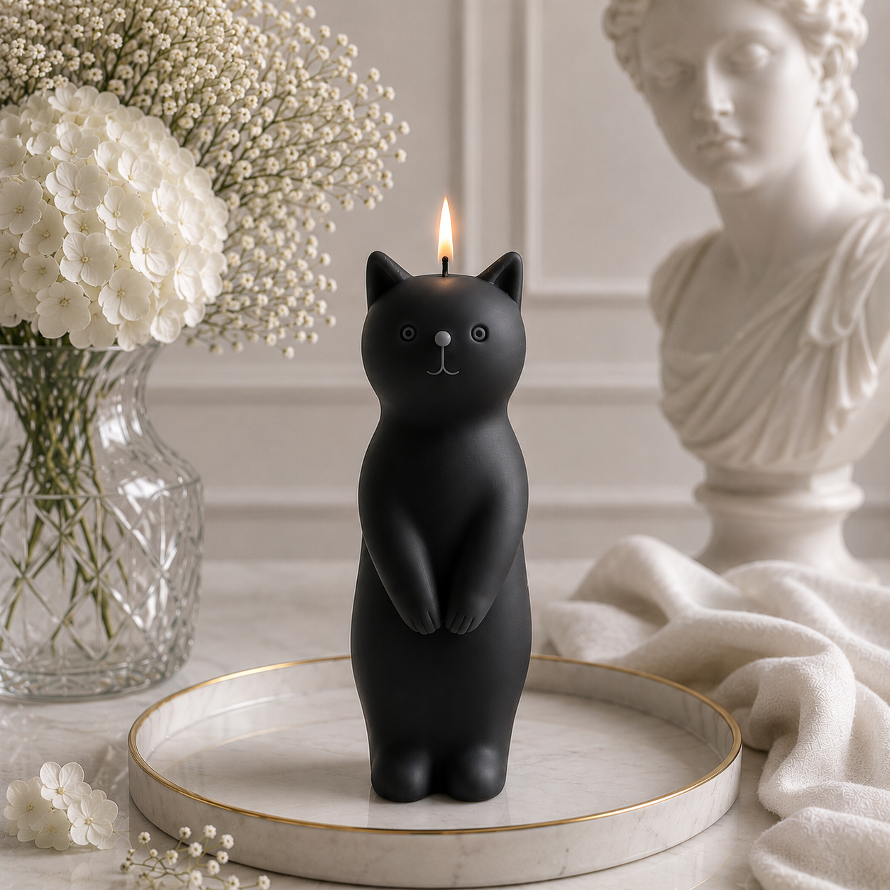 Whimsical Whiskers Cat Sculptural Soy Wax Candle