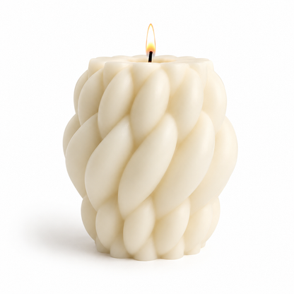 Yarn Decorative Soy Wax Pillar Candle