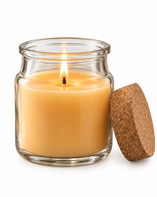 Amberwood — Natural Cork Jar Soy Wax Candle