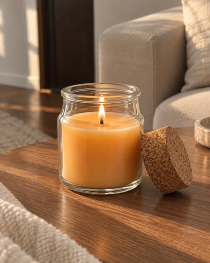 Amberwood — Natural Cork Jar Soy Wax Candle
