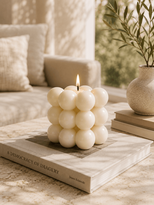 Bubble & Burn Sculptural Soy Wax Decorative Candle - Vyomas Decor