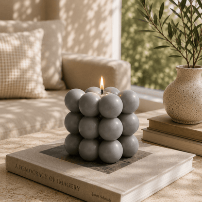 Bubble & Burn Sculptural Soy Wax Decorative Candle - Vyomas Decor