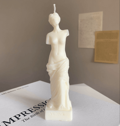 Celestial Venus Goddess Sculptural Soy Wax Candle - Vyomas Decor
